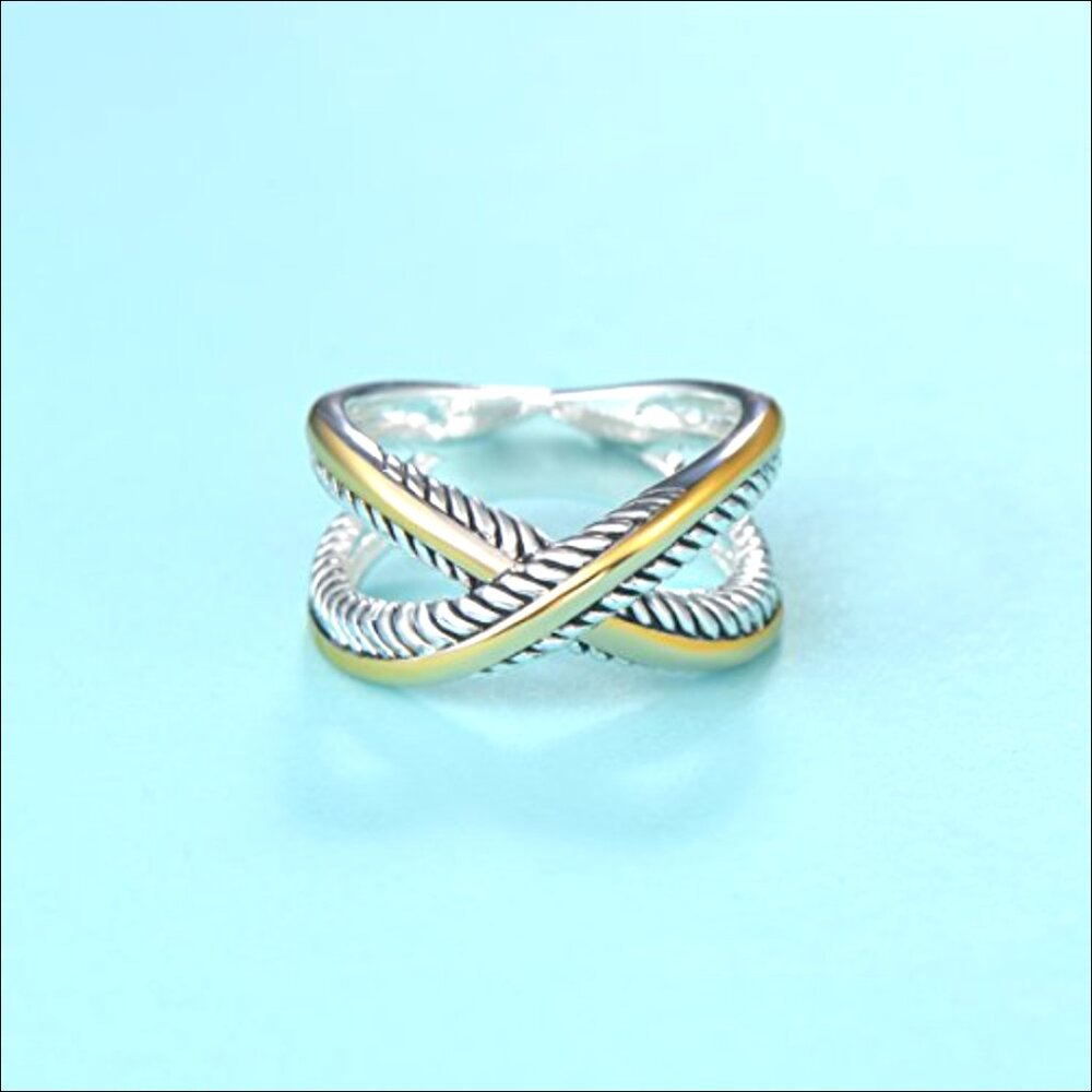 Vintage Twisted Cable Wire Statement Ring, Size 1… - image 2